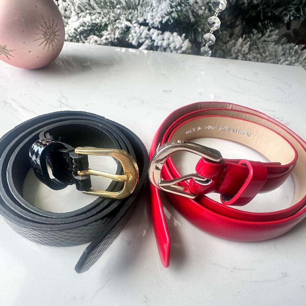 Red & Black Belts (2 belts bundle)